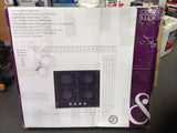 COOKE & LEWIS CLGOGUIT4 GLASS GAS HOB BLACK 94 X 593MM
