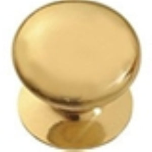 Traditional Victorian Cabinet Door Knobs Polished Brass 25mm 5 Pack