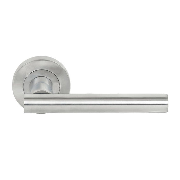 Jedo T-Bar Lever on Backplate Latch Pair Satin Chrome