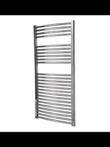 Flomasta Curved Towel Radiator Chrome 1200 x 600mm 419W 1430Btu