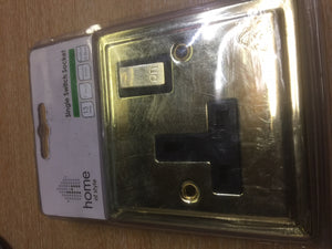 SINGLE SWITCH SOCKET BRASS (107130)