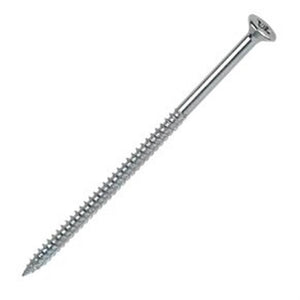 Quicksilver Zinc-Plated Woodscrews Double Countersunk 12mm x 4" (Pack of 100)