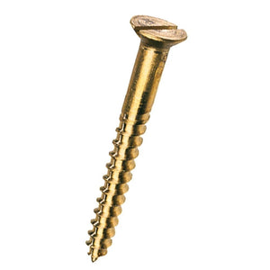 Brass Slotted Screws Countersunk 12 x 3 Pack of 100