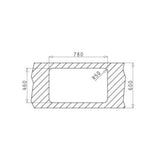 Space Sink & Drainer 1 Bowl Inset 800mm