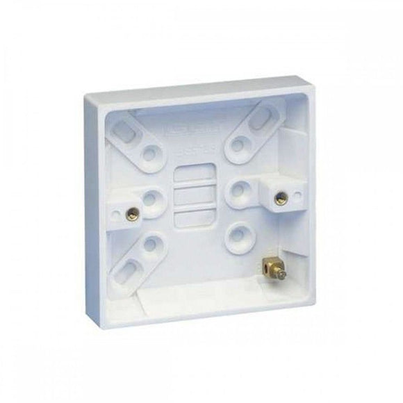 1-Gang Surface Pattress ELECTRICAL SOCKET BACK BOX White 16mm