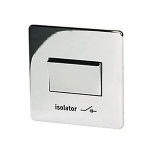 Platinum Fan Isolator Switch 6A 1-Gang 3-Pole Polished Chrome Crabtree