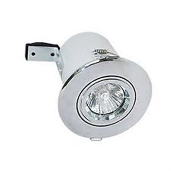 ROBUS ADJUSTABLE ROUND LOW VOLTAGE FIRE RATED DOWNLIGHT POLISHED CHROME 12V