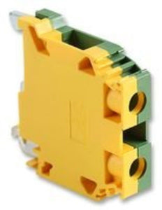 6 - 10mm² - Green/Yellow Earth Terminal Block - (Pack of 10)