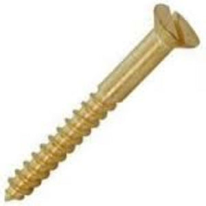 Brass Slotted Woodscrews Countersunk 7 x 1¼ 200 Pack