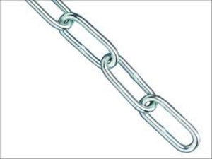 welded link chain , zinc plated