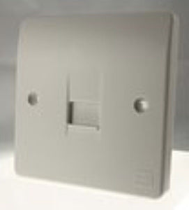 Mk K422WHI 1-Gang Master Telephone Socket and secondry socket