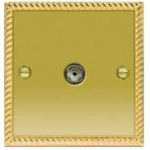 GEORGIAN BRASS SINGLE F SOCKET