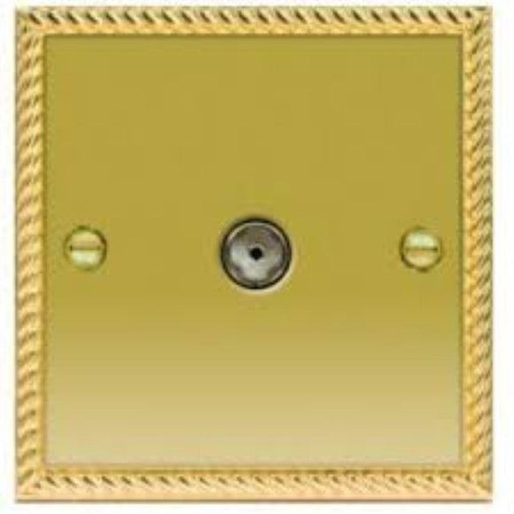 GEORGIAN BRASS SINGLE F SOCKET