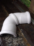 Floplast 112mm Half Round Adjustable Gutter Angle. RA3 WHITE x 2