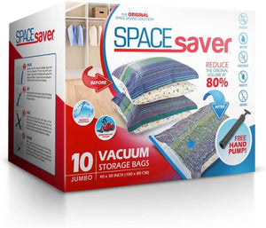 10 x Premium Jumbo Vacuum Storage Bags 80% More Storage Than Other Brands