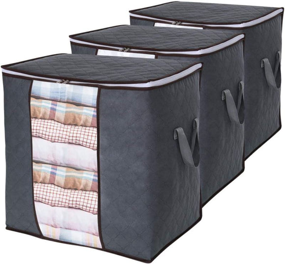 Clothes Storage Bag 90L Large Capacity Organizer with Reinforced