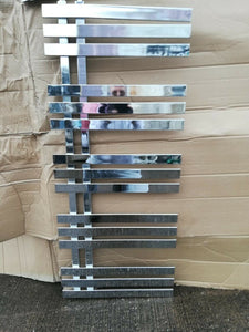 Chrome Vertical Towel Warmer Radiator Rail  H: 1200mm x W: 500mm Sku 5