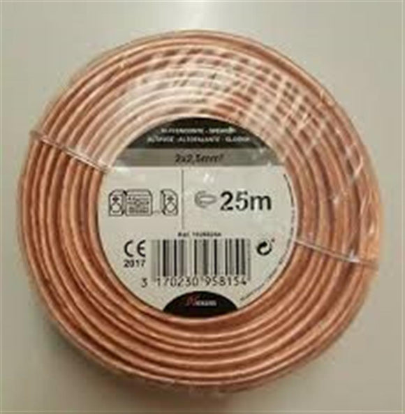 Nexans Orange 2 core Speaker cable 2.5mm² x 25m