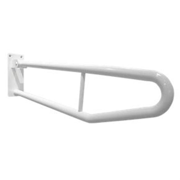 Double Support Hinged Grab Bar White 720 x 250mm