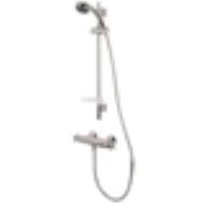 Swirl Quadra Thermostatic Mixer Shower Flexible Exposed Chrome