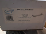 Swirl Henley Bathroom Shelf Chrome-Plated 568 x 148 x 60mm