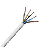 NEXANS 0.75mm² 5 Core Heat Resistant Flexible Cable 3095Y White 50m