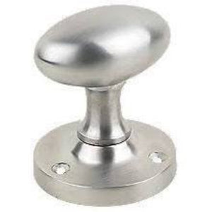 Frelan JV34SC Mortice Knobs Furniture Oval Sprung Satin ChromeDiameter 56mm