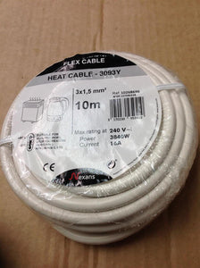 Nexans White 3 core Fire cable, 1.5mm² x 10m