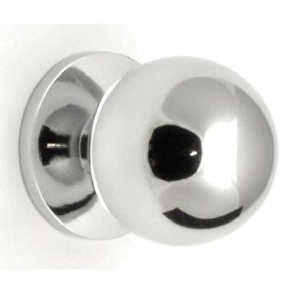 Plain Ball Shape Cupboard Knob - Polished Chrome - 30mm Diameter x 2