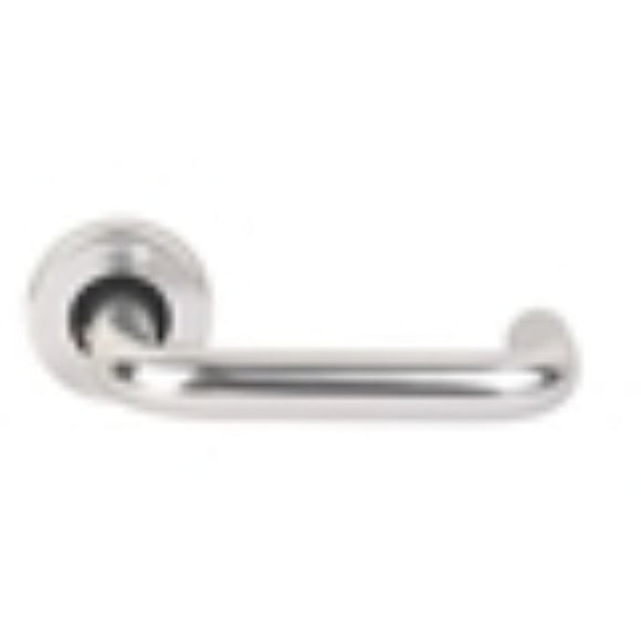 Excell Lever on Rose Door Handle Pair Satin Aluminium