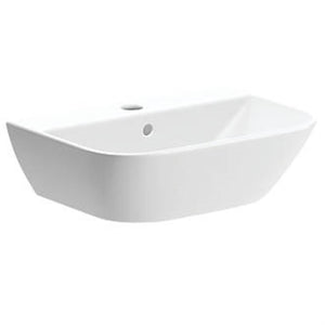 SMOOTH Y ROUND CLOAKROOM BASIN 1 TAP HOLE 450MM