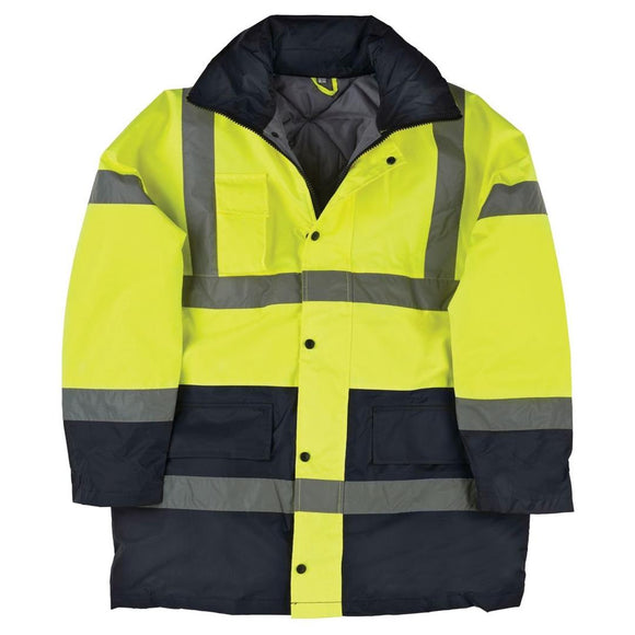 Hi- Vis 2- Tone Padded Coat Yellow/Black XX Large 61 Chest