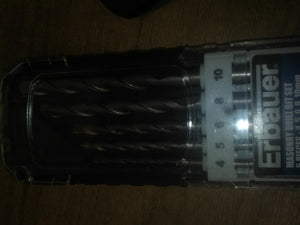 Erbauer MASONRY DRILL BIT SET - 5 PIECE -  4,5,6,8 and 10mm