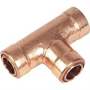 2 x Conex Equal Tee Copper Push Fit Plumbing Fitting 10mm