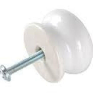 Ava Door Knobs White 38mm 5 Pack