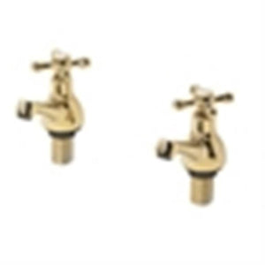 Swirl Traditional Gold Bath Taps Pair