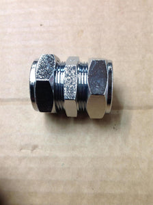 CHROME STRAIGHT COUPLING 28MM X 2