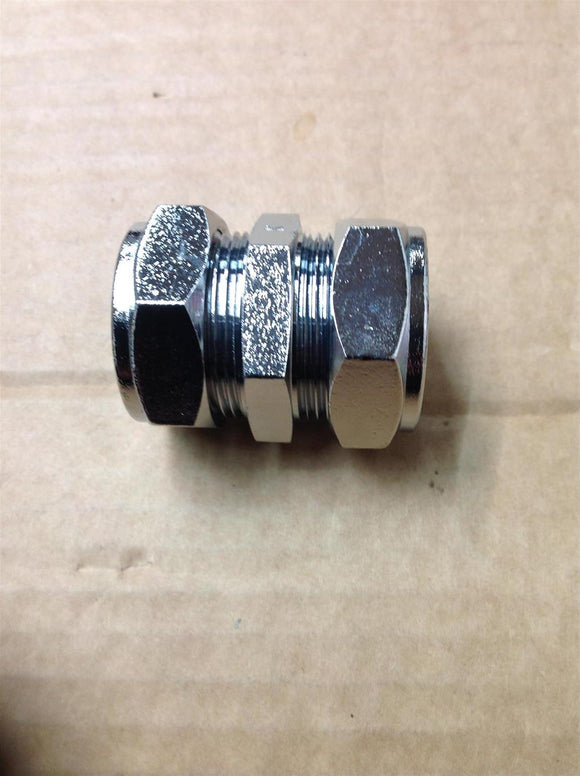 CHROME STRAIGHT COUPLING 28MM X 2