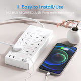 Smart Power Strip WiFi Plug 6 AC Outlets and 4 USB Ports Wi Fi