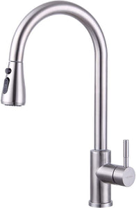 Kitchen Faucets with Pull Down Sprayer Stainless Steel Activated Faucet Single