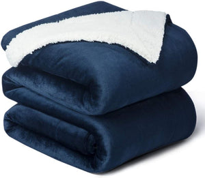 Bedsure Sherpa Fleece Throw Blanket  Fluffy Microfiber Solid Blankets for Bed