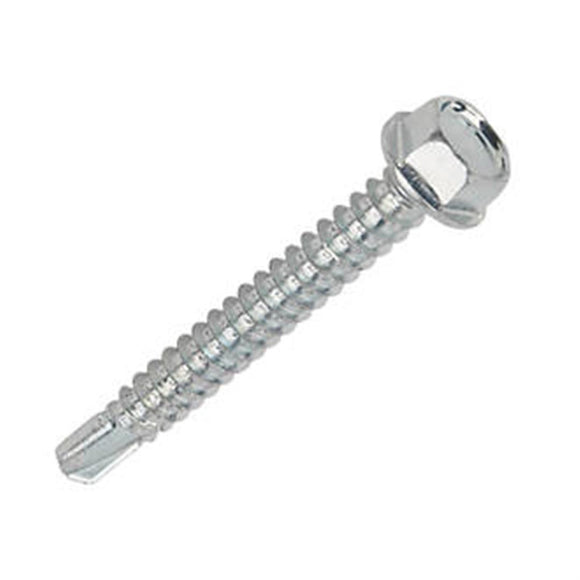 CARBON STEEL SELF-DRILLING SCREWS 5.5 X 75MM 100 PACK