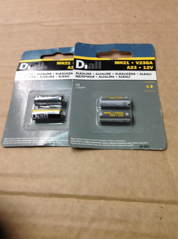 Diall Non Rechargeable MN21 / A23 Alkaline Battery Pack of 2 x 2 packs