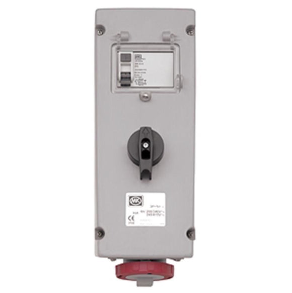 MK K1335 RED Socket 3P+N+E 16A 30mA