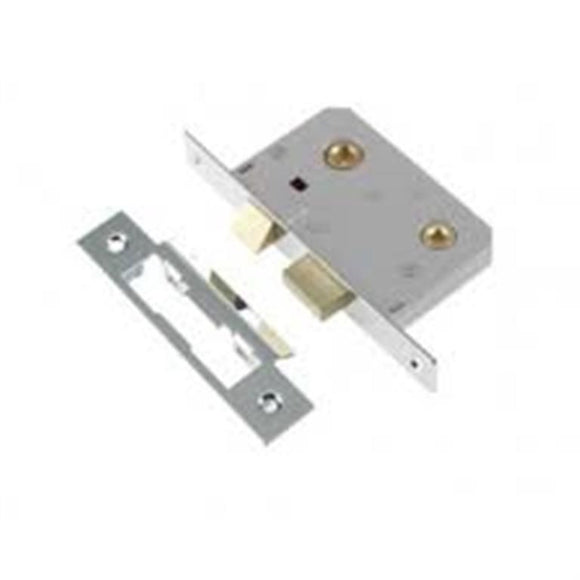 STERLING 3IN MORTICE BATHROOM LOCK NICKEL PLATED