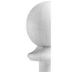 Richard Burbidge Stair Parts White Primed Half Ball Cap 85 x 41 x 106mm