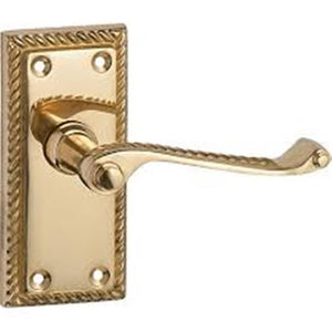 Georgian Long Back Door Pack Brass