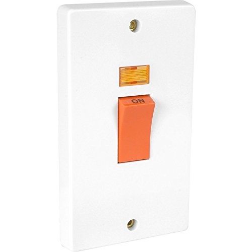 Crabtree 45A 2-Gang Switch & Neon