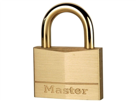 Masterlock 655EURD Solid Brass 50mm Padlock With Brass Plated Shackle