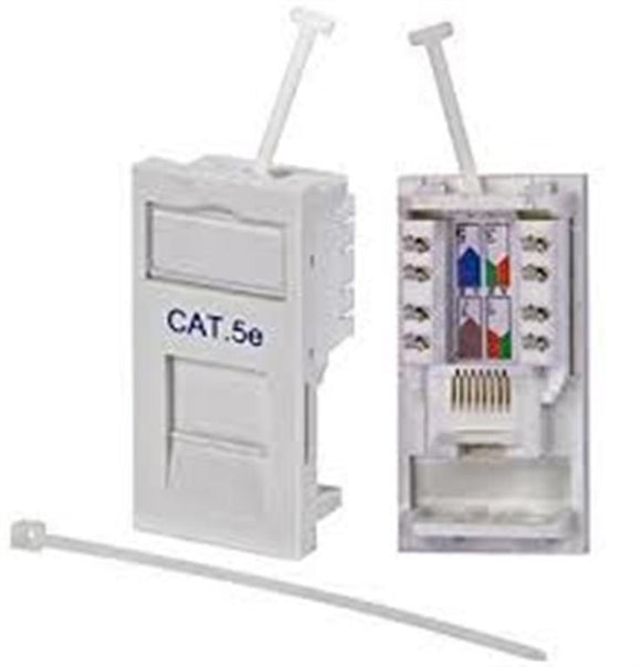 Philex 70402RE CAT5E RJ45 Wall Outlet Module - White